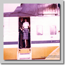 Stephanie on Airlink duty (with Nigel from BA)